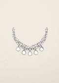 Suvarna Shobha Polki Oxidized Silver Finish Necklace