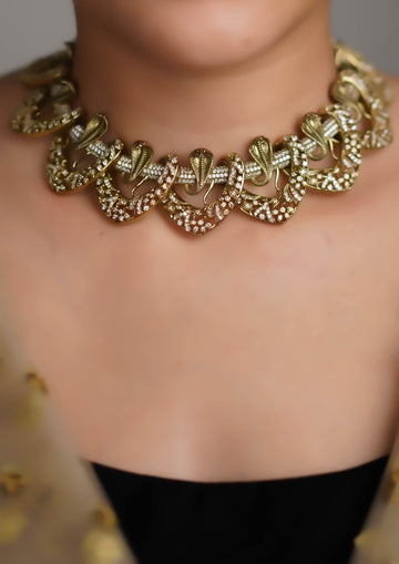 Kamala Manohara Victorian Golden Hue Finish Necklace