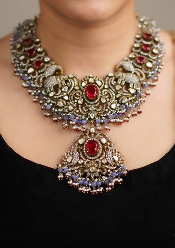 Shakti Kundala Victorian Golden Hue Finish Necklace