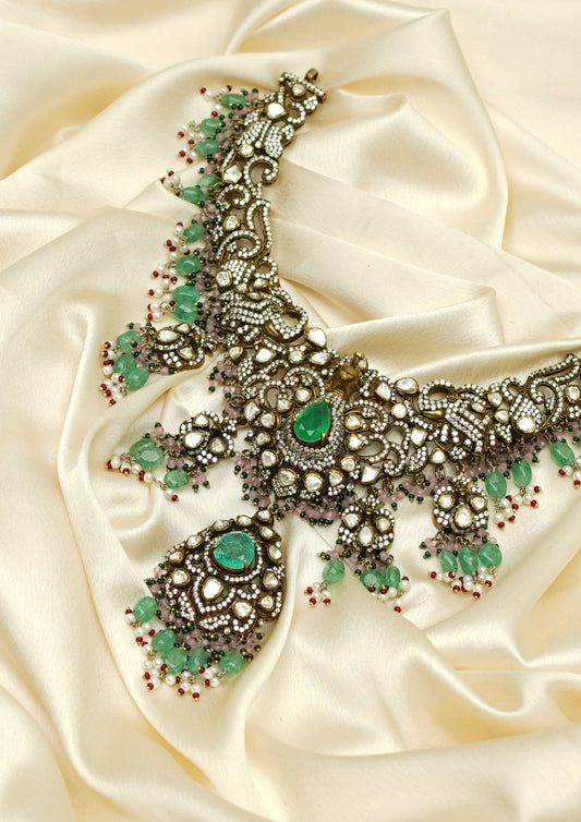 Kirti Manjari Victorian Golden Hue Finish Necklace