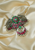 Chandrika Kesa Kundan Oxidized Silver Finish Choker