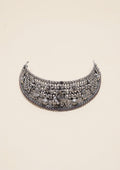 Chitra Taranga Nakashi Oxidized Silver Finish Choker