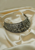 Chitra Taranga Nakashi Oxidized Silver Finish Choker
