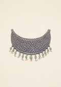 Vrinda Shobha Nakashi Oxidized Silver Finish Choker