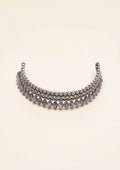 Pushpa Lasya Nakashi Oxidized Silver Finish Choker