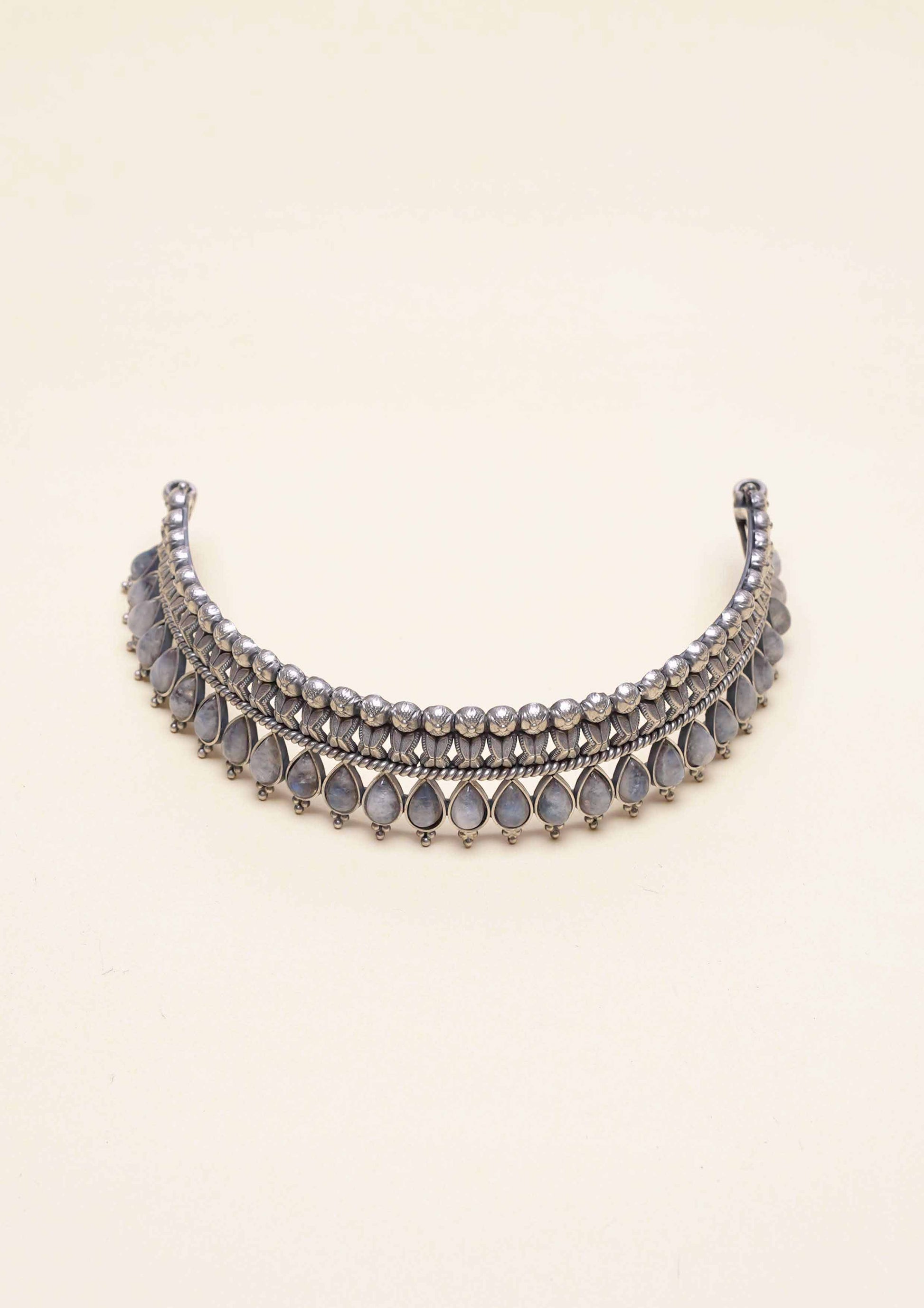 Pushpa Lasya Nakashi Oxidized Silver Finish Choker
