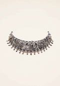 Madhura Vilasa Nakashi Oxidized Silver Finish Choker