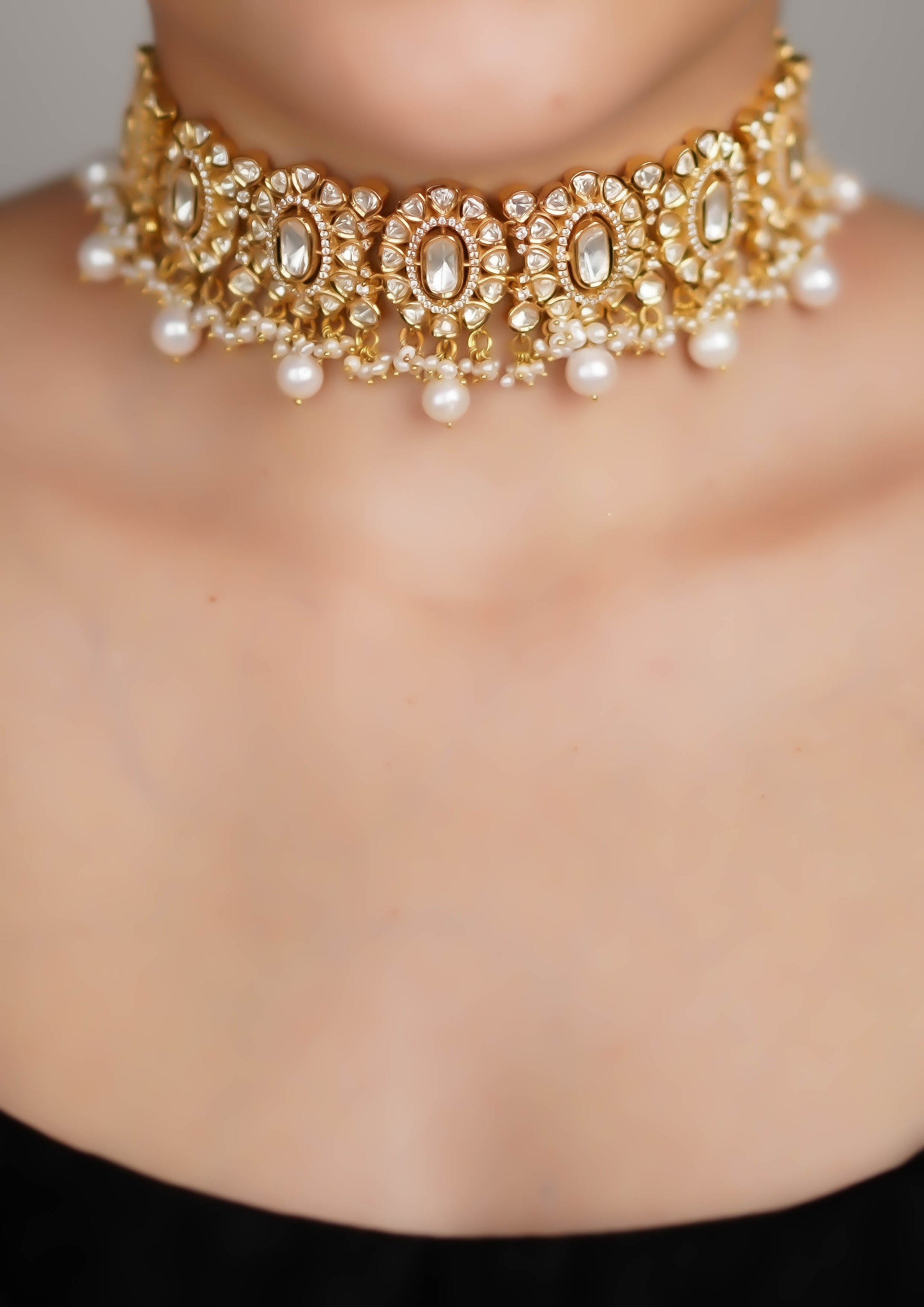 Bhavana Kantha Polki Gold Finish Choker