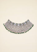 Manohara Kundala Polki Oxidized Silver Finish Choker