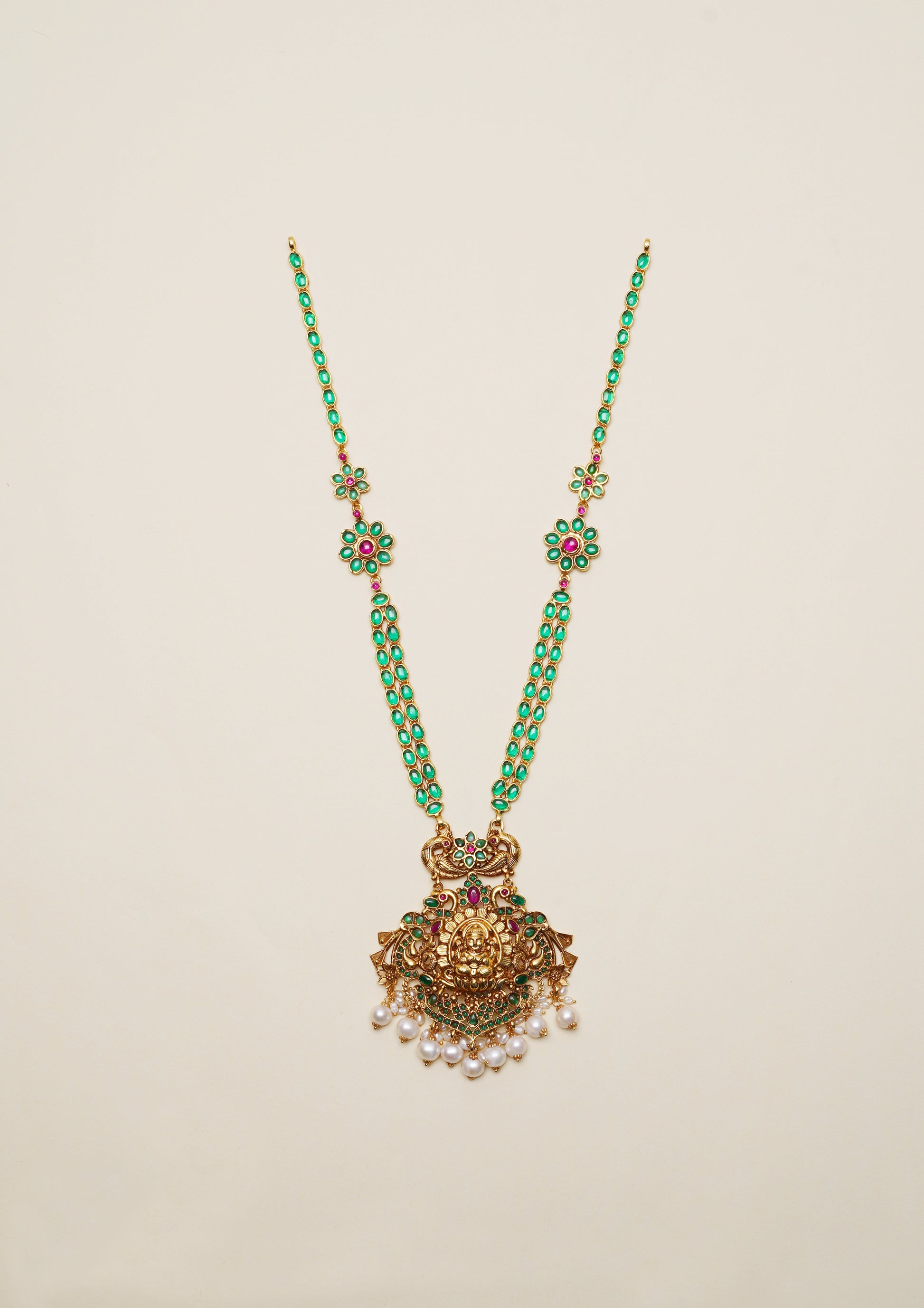 Vrinda Taranga Nakashi Gold Finish Haar