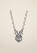 Nitya Divya Nakashi Oxidized Silver Finish Haar
