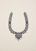 Chandrika Varada Nakashi Oxidized Silver Finish Haar