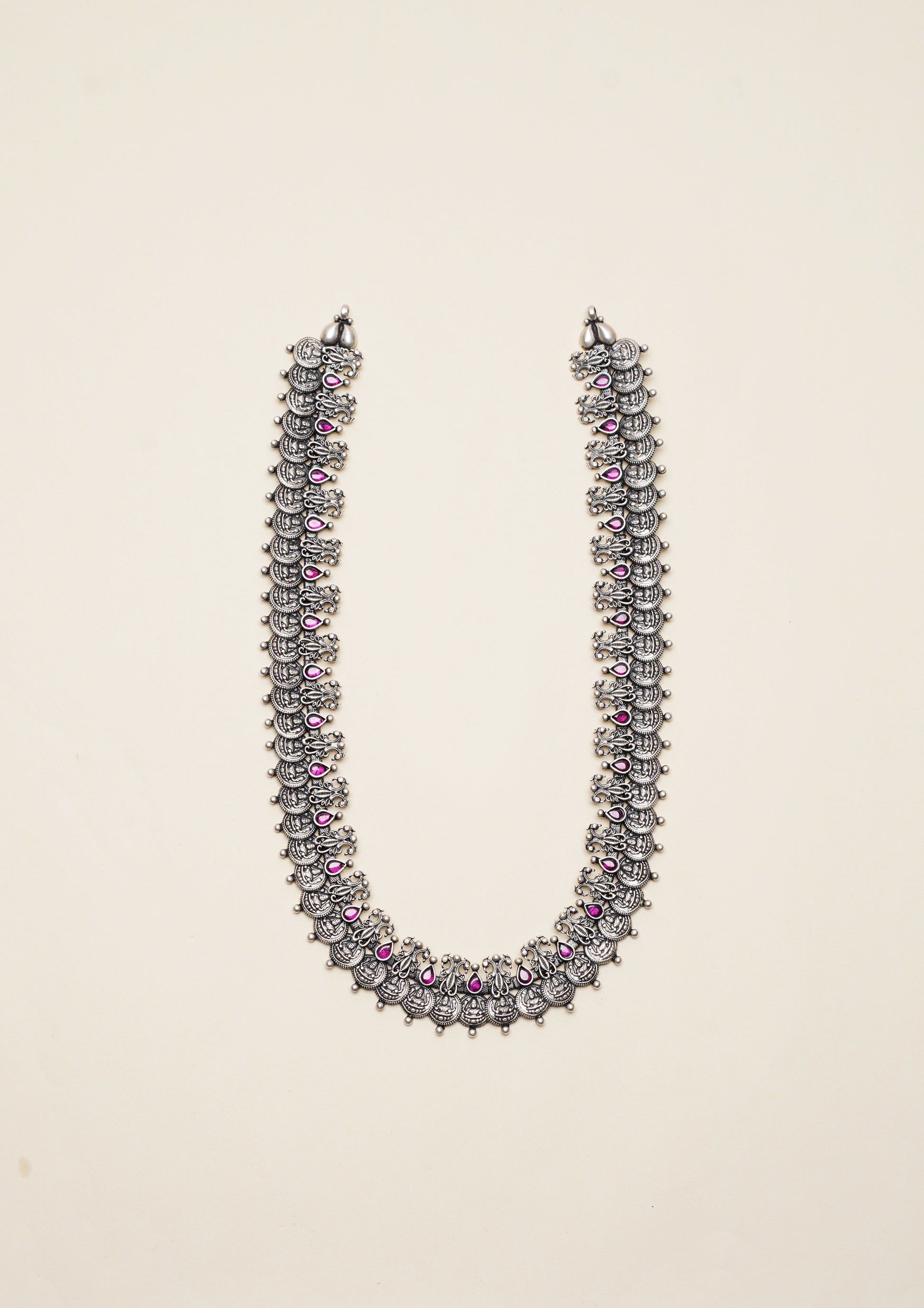 Vasudha Vrinda Nakashi Oxidized Silver Finish Haar