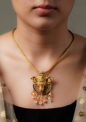 Divya Shobha Premium Gold Finish Small Pendant