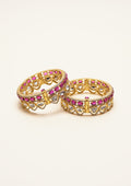 Amrita Saumya Polki Gold Finish Bangle Pair