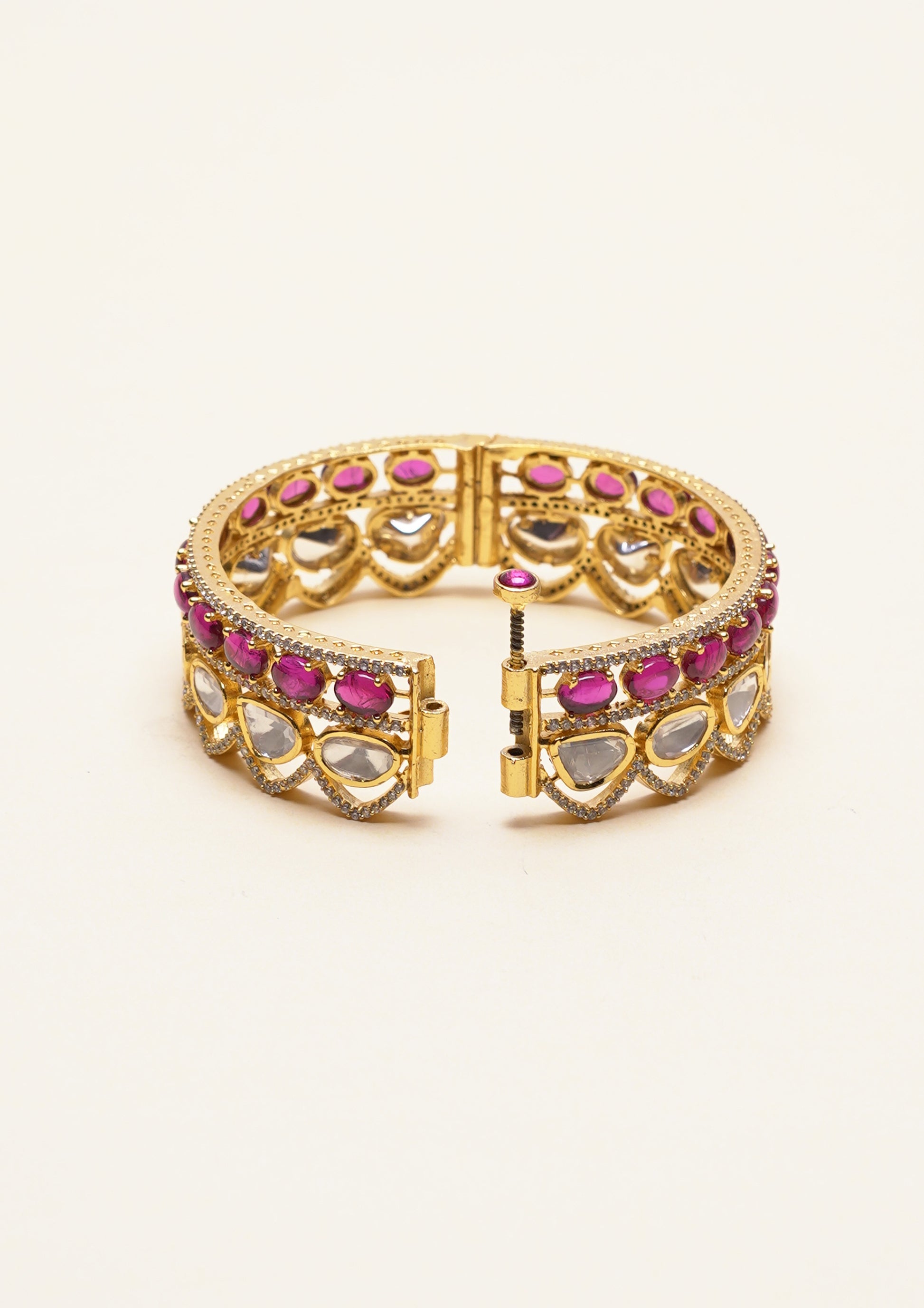 Amrita Saumya Polki Gold Finish Bangle Pair