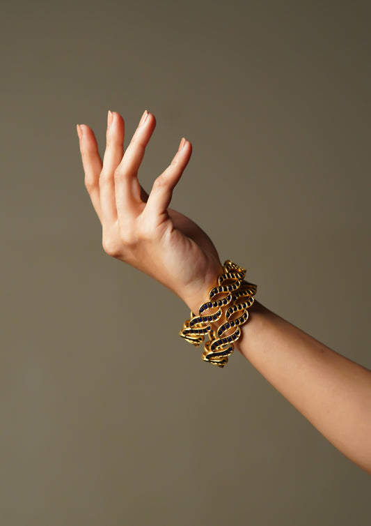 Nandita Kundala Premium Gold Finish Bangle Pair