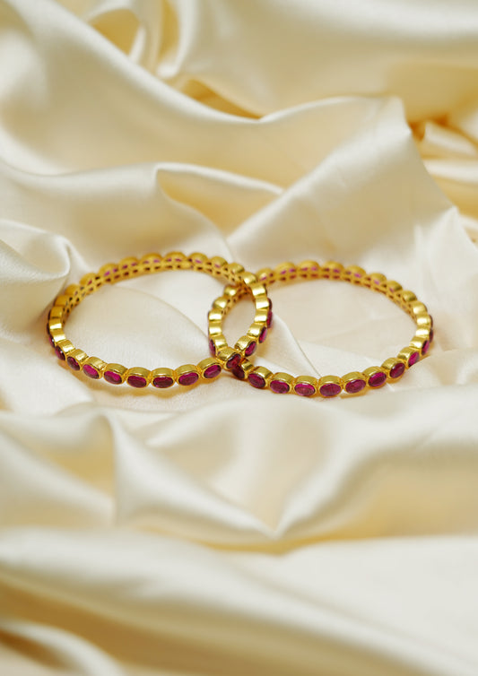 Shraddha Alankara Premium Gold Finish Bangle Pair