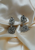 Amrita Chandrika Nakashi Oxidized Silver Finish Jhumki