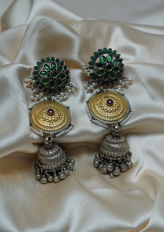 Divya Jhankar Limited Edition Dual Tone Finish Jhumki