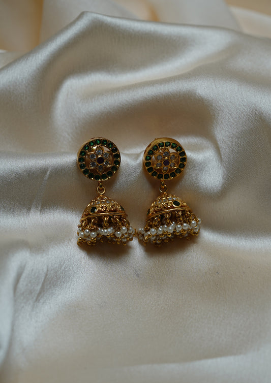 Shloka Kanti Premium Gold Finish Jhumki