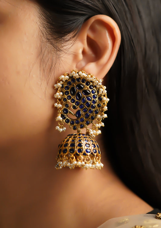 Saundarya Sankha Premium Gold Finish Jhumki