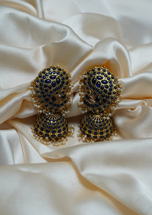 Saundarya Sankha Premium Gold Finish Jhumki