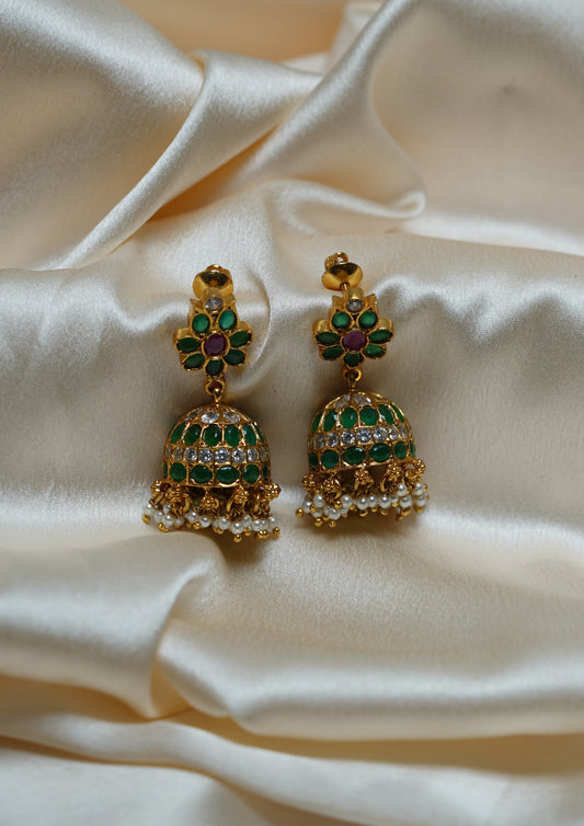Nandita Saundarya Premium Gold Finish Jhumki