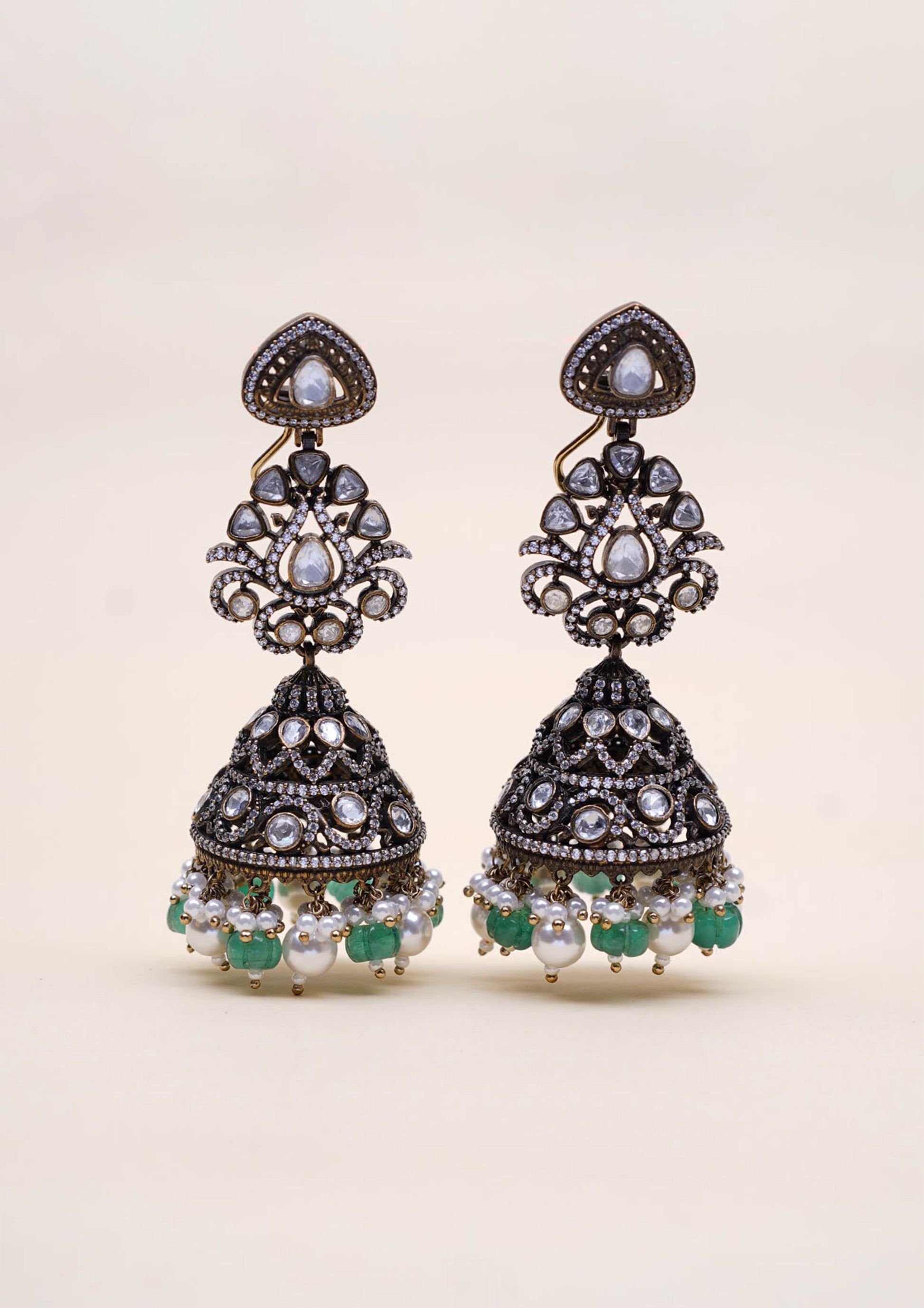 Surabhi Kundala Victorian Golden Hue Finish Jhumka