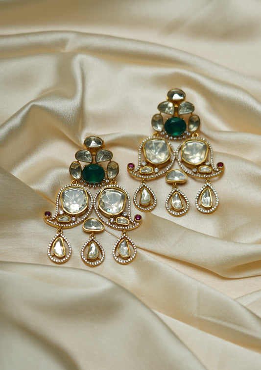 Chetana Shobhit Moissanite Gold Finish Dangle