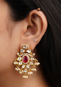 Shakti Kanti Polki Gold Finish Jhumka