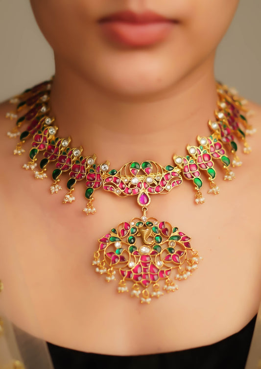 Shubha Mangala Kundan Gold Finish Necklace