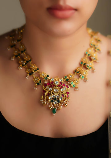 Samhita Kanti Kundan Gold Finish Necklace