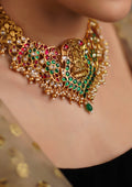 Shiva Malika Kundan Gold Finish Necklace