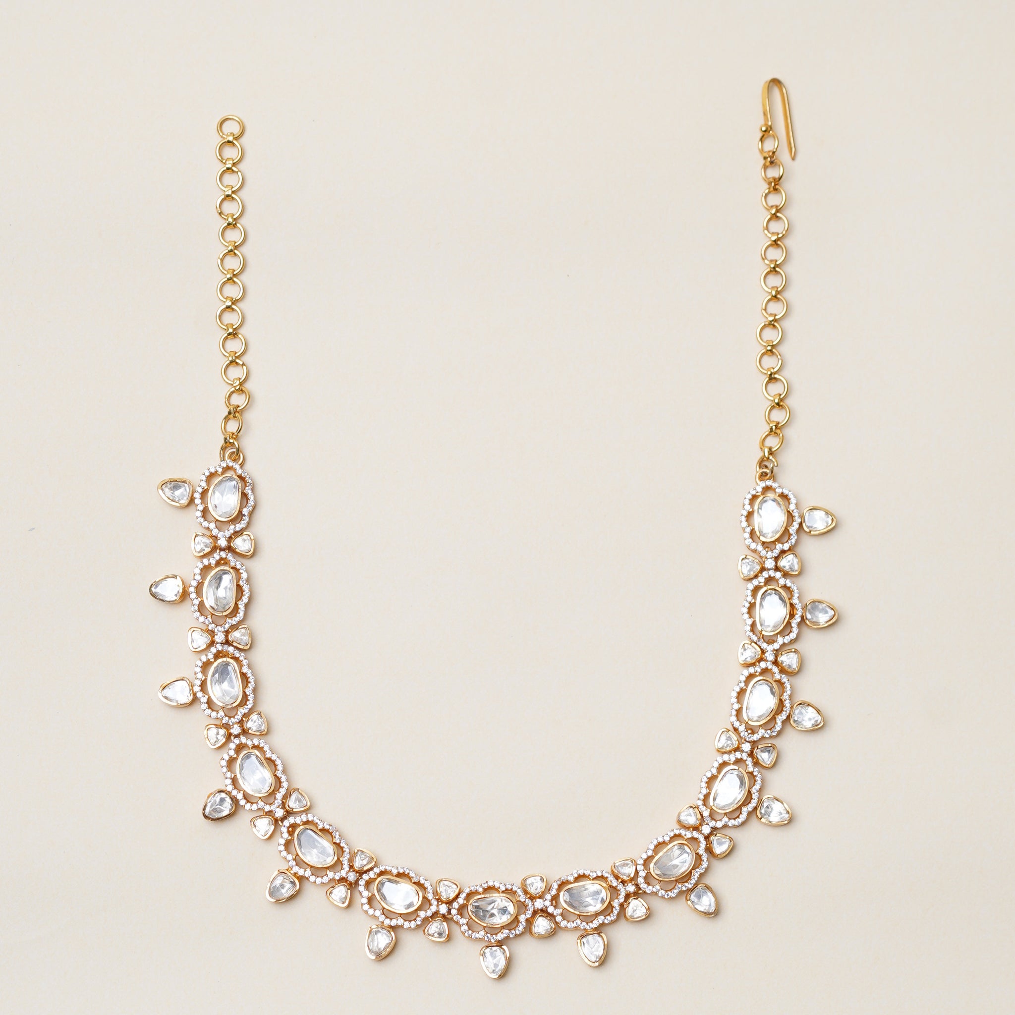 Prerna Harini Moissanite Gold Finish Necklace