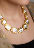 Shubha Kiritam Polki Gold Finish Necklace