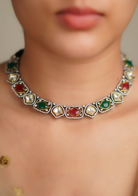Shubha Vanya Polki Dual Tone Finish Necklace