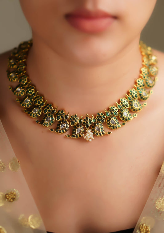Svarna Nava Premium Gold Finish Necklace