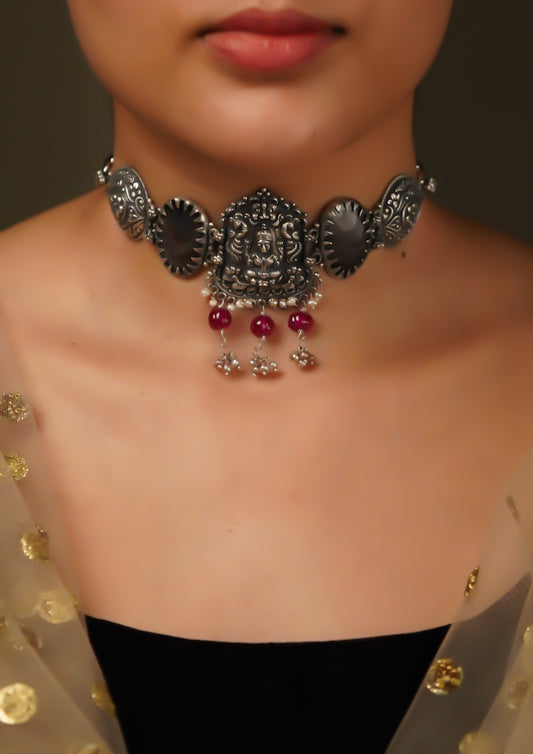 Vimala Lasya Limited Edition Oxidized Silver Finish Choker