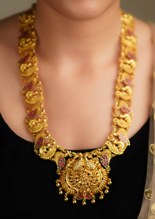 Vasanta Shobhana Nakashi Gold Finish Haar