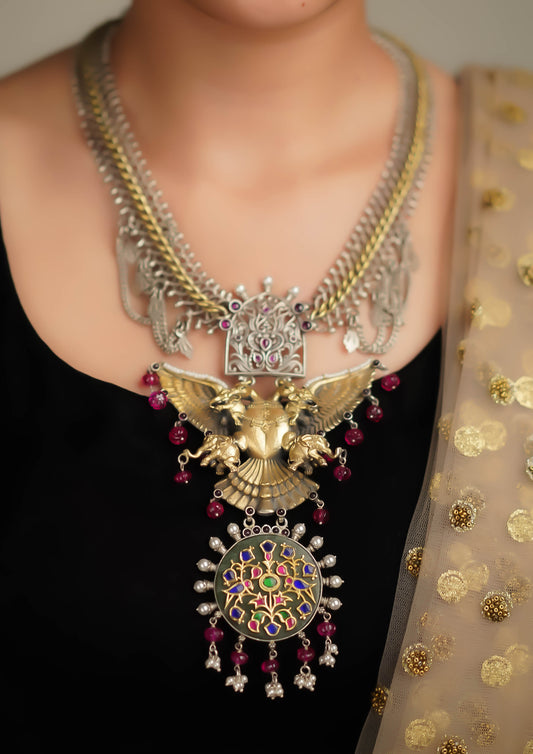 Pushpa Nupura Limited Edition Oxidized Silver Finish Haar