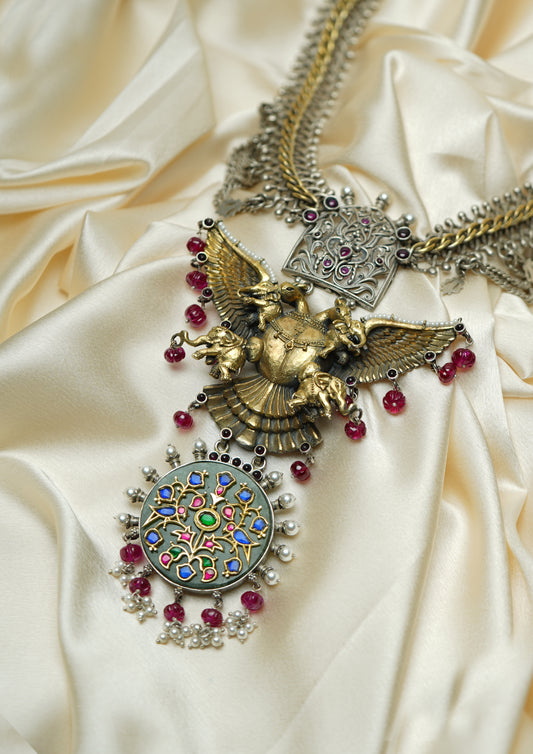 Pushpa Nupura Limited Edition Oxidized Silver Finish Haar