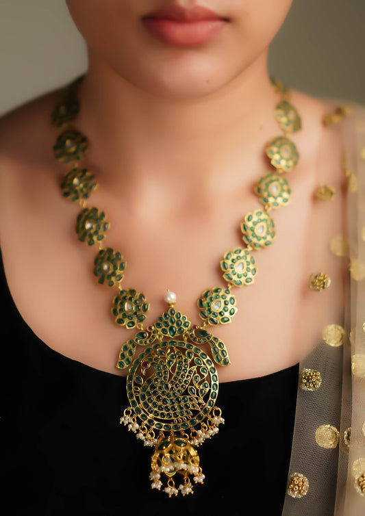 Divya Megharaaga Premium Gold Finish Haar