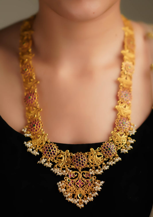 Manohara Rekha Premium Gold Finish Haar