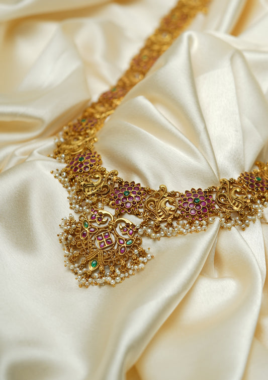 Manohara Rekha Premium Gold Finish Haar