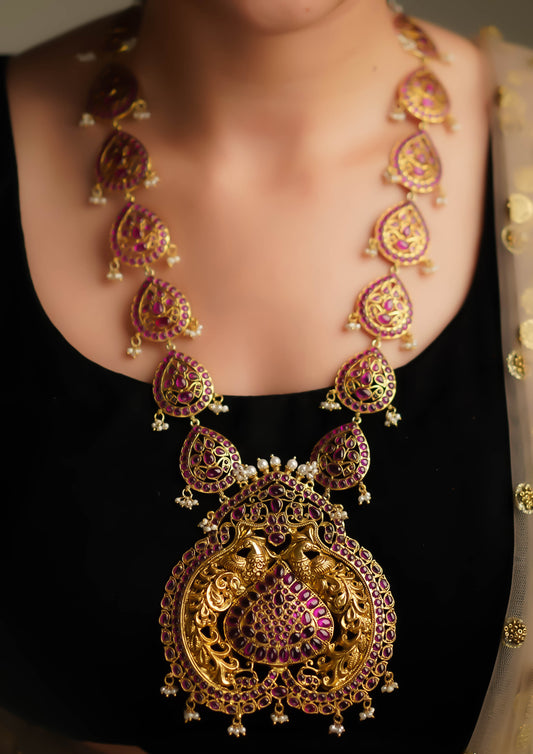 Shubha Taranga Premium Gold Finish Haar