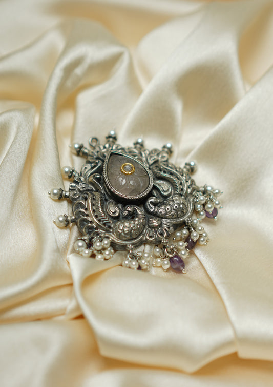 Ruchi Swara Limited Edition Oxidized Silver Finish Small Pendant