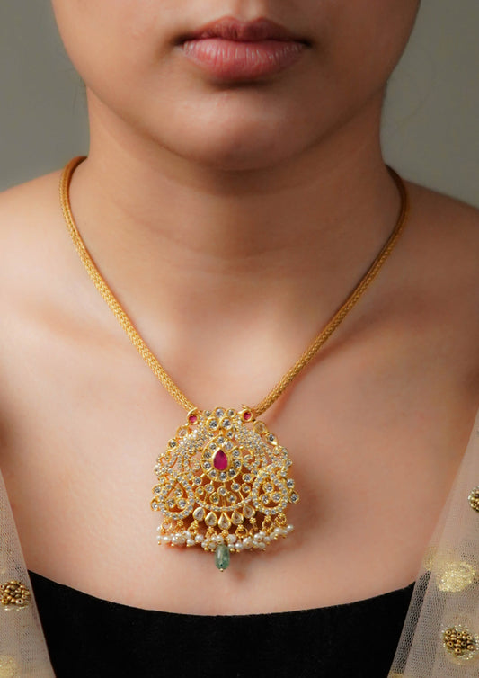 Chandra Nayan Premium Gold Finish Medium Pendant