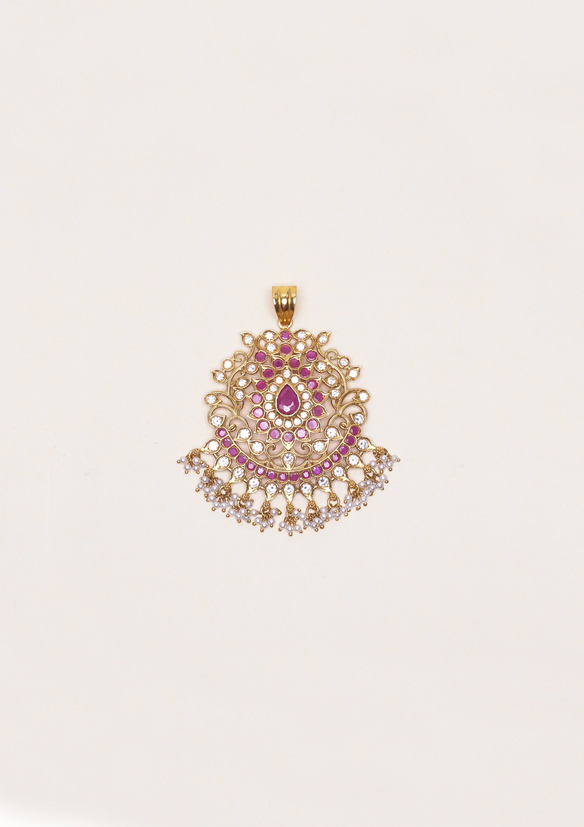 Vasudha Aabharan Premium Gold Finish Medium Pendant