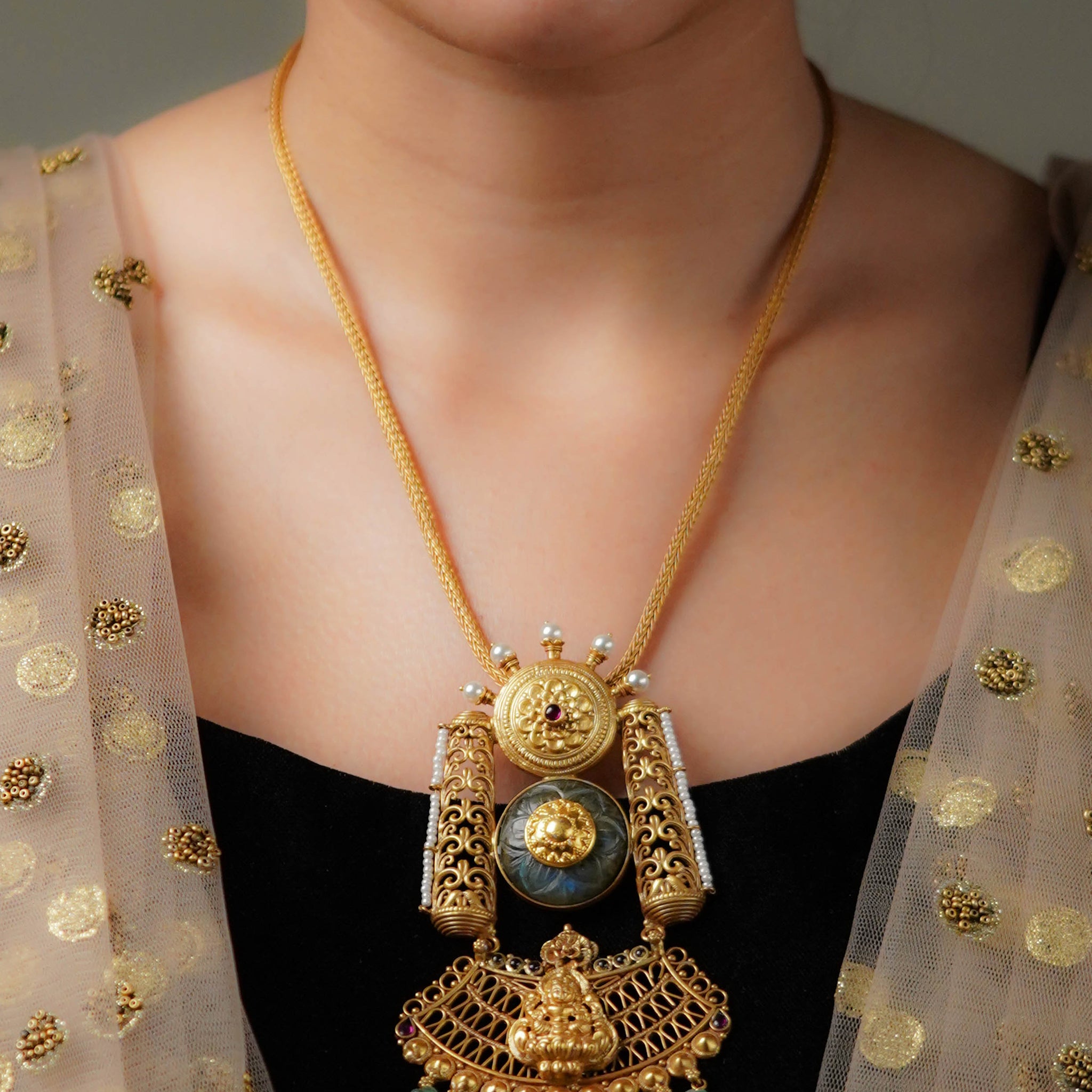 Chetana Samarpit Limited Edition Gold Finish Large Pendant